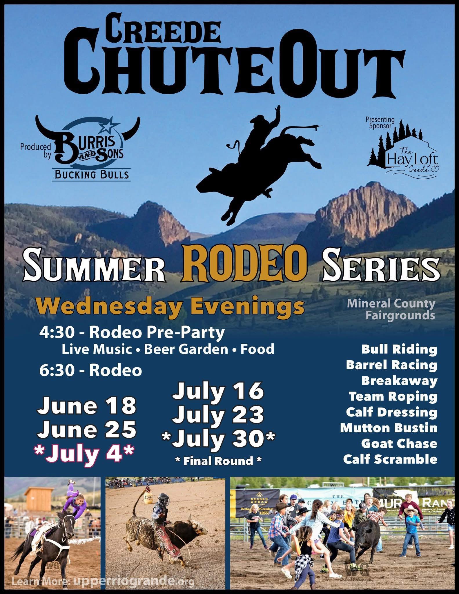 2025 Creede Chute Out Rodeo Tickets, Wed, Jul 23, 2025 @ 4:30pm